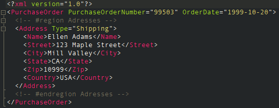 Named region example